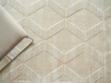 Exquisite Rugs Brunello Modern Handmade Silky Nylon in 6739 Light Beige 4' x 6' Area Rug