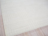 Exquisite Rugs Tovello Modern Handmade Silky Nylon in 6746 White 10' x 14' Area Rug