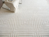 Exquisite Rugs Tovello Modern Handmade Silky Nylon in 6746 White 10' x 8' Area Rug