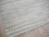 Exquisite Rugs Tovello Modern Handmade Silky Nylon in 6747 Light Silver 14' x 14' Area Rug