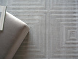 Exquisite Rugs Tovello Modern Handmade Silky Nylon in 6747 Light Silver 6' x 9' Area Rug