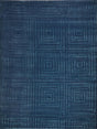 Exquisite Rugs Tovello Modern Handmade Silky Nylon in 6748 Navy 4' x 6' Area Rug