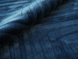 Exquisite Rugs Tovello Modern Handmade Silky Nylon in 6748 Navy 12' x 9' Area Rug