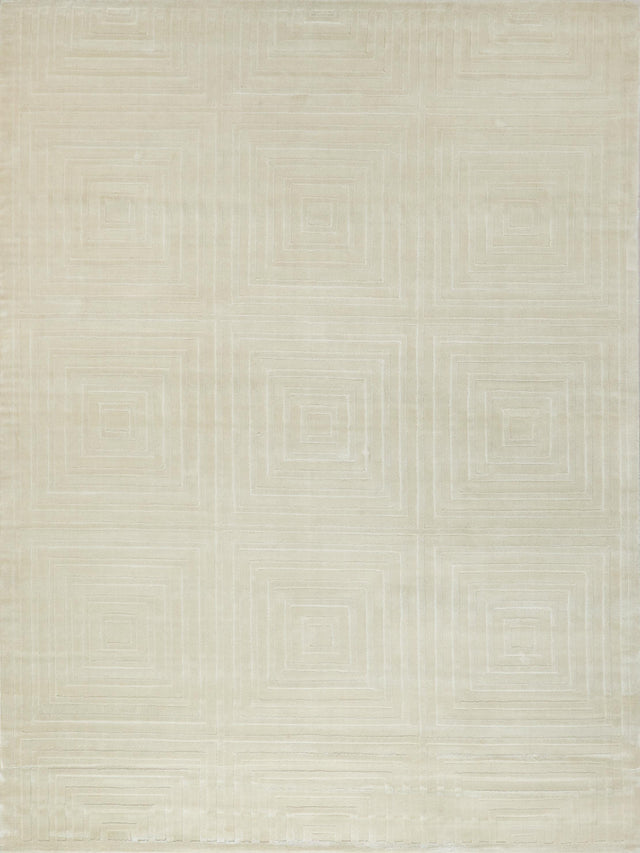 Exquisite Rugs Tovello Modern Handmade Silky Nylon in 6750 Beige 10' x 10' Area Rug