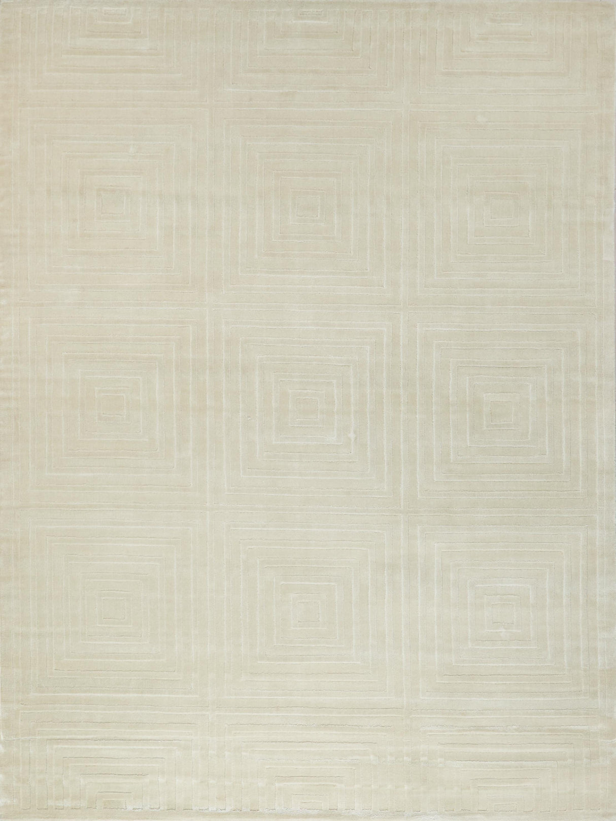 Exquisite Rugs Tovello Modern Handmade Silky Nylon in 6750 Beige 10' x 14' Area Rug