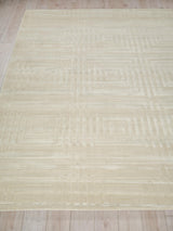 Exquisite Rugs Tovello Modern Handmade Silky Nylon in 6750 Beige 10' x 8' Area Rug