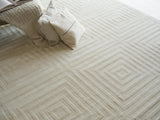 Exquisite Rugs Tovello Modern Handmade Silky Nylon in 6750 Beige 10' x 8' Area Rug