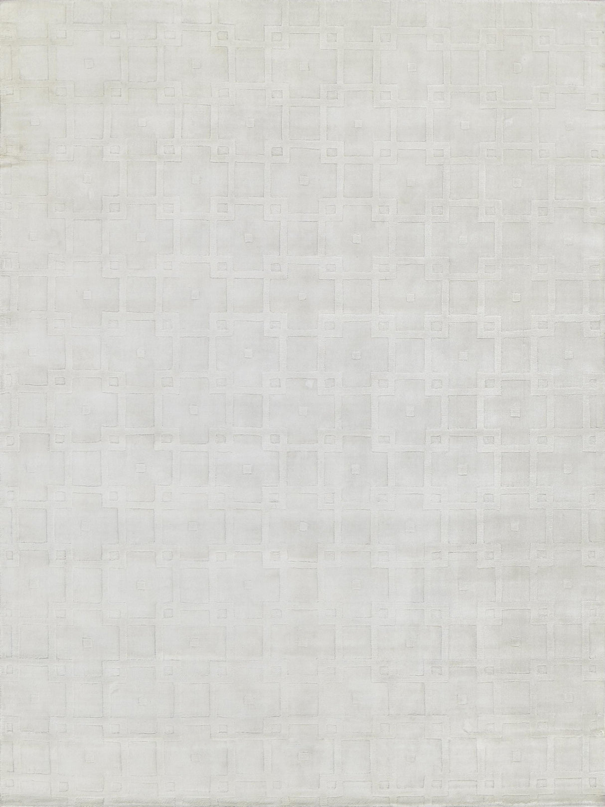 Exquisite Rugs Camora Modern Handmade Silky Nylon in 6752 White 2' x 3' Area Rug