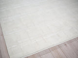 Exquisite Rugs Camora Modern Handmade Silky Nylon in 6752 White 2' x 3' Area Rug