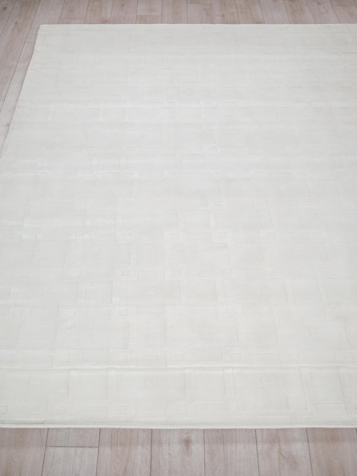 Exquisite Rugs Camora Modern Handmade Silky Nylon in 6752 White 6' x 9' Area Rug