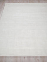 Exquisite Rugs Camora Modern Handmade Silky Nylon in 6752 White 6' x 9' Area Rug