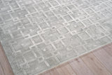 Exquisite Rugs Camora Modern Handmade Handloomed Silky Nylon 6753 Light Silver 2' x 3' Area Rug