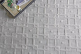 Exquisite Rugs Camora Modern Handmade Handloomed Silky Nylon 6753 Light Silver 2' x 3' Area Rug