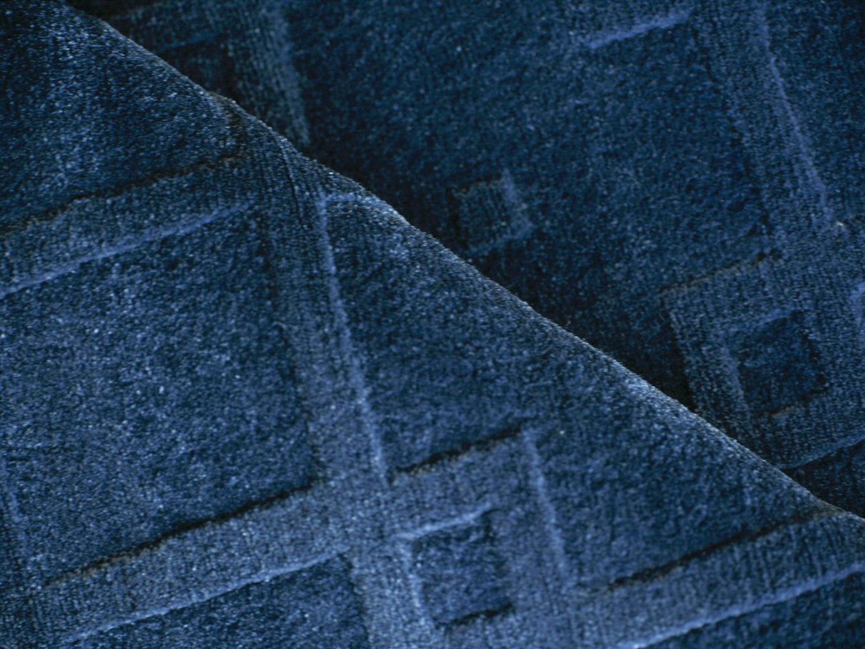 Exquisite Rugs Camora Modern Handmade Silky Nylon in 6754 Navy 10' x 14' Area Rug