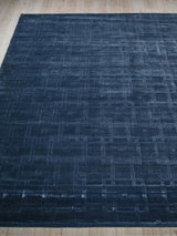 Exquisite Rugs Camora Modern Handmade Silky Nylon in 6754 Navy 15' x 24' Area Rug