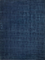 Exquisite Rugs Camora Modern Handmade Silky Nylon in 6754 Navy 4' x 6' Area Rug