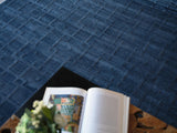 Exquisite Rugs Camora Modern Handmade Silky Nylon in 6754 Navy 4' x 6' Area Rug