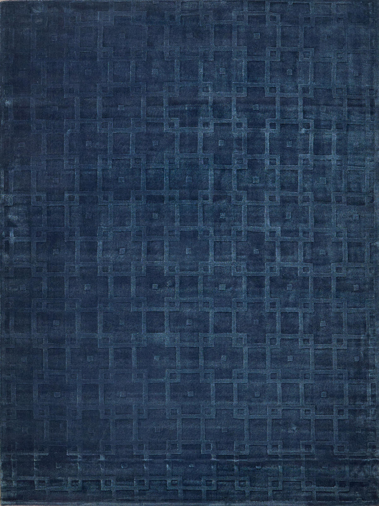 Exquisite Rugs Camora Modern Handmade Silky Nylon in 6754 Navy 6' x 9' Area Rug