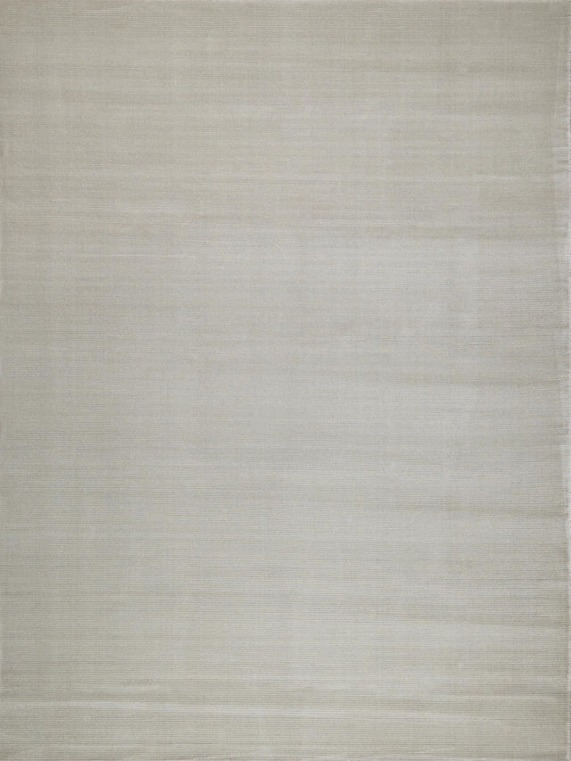 Exquisite Rugs Pavia Modern Handmade Silky Nylon in 6758 Light Silver 10' x 14' Area Rug