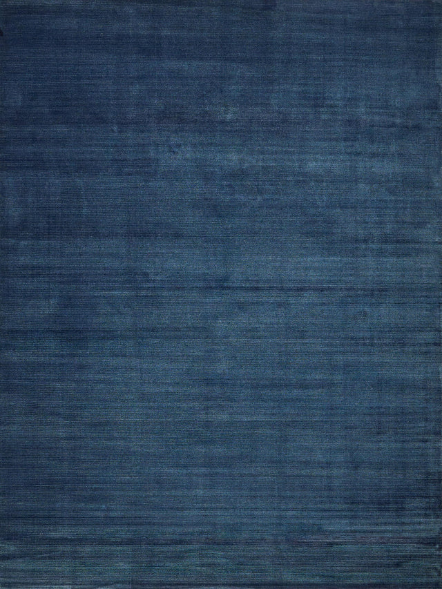 Exquisite Rugs Pavia Modern Handmade Silky Nylon in 6759 Navy 2' x 3' Area Rug