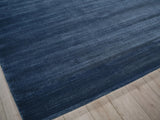 Exquisite Rugs Pavia Modern Handmade Silky Nylon in 6759 Navy 2' x 3' Area Rug