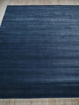 Exquisite Rugs Pavia Modern Handmade Silky Nylon in 6759 Navy 2' x 3' Area Rug