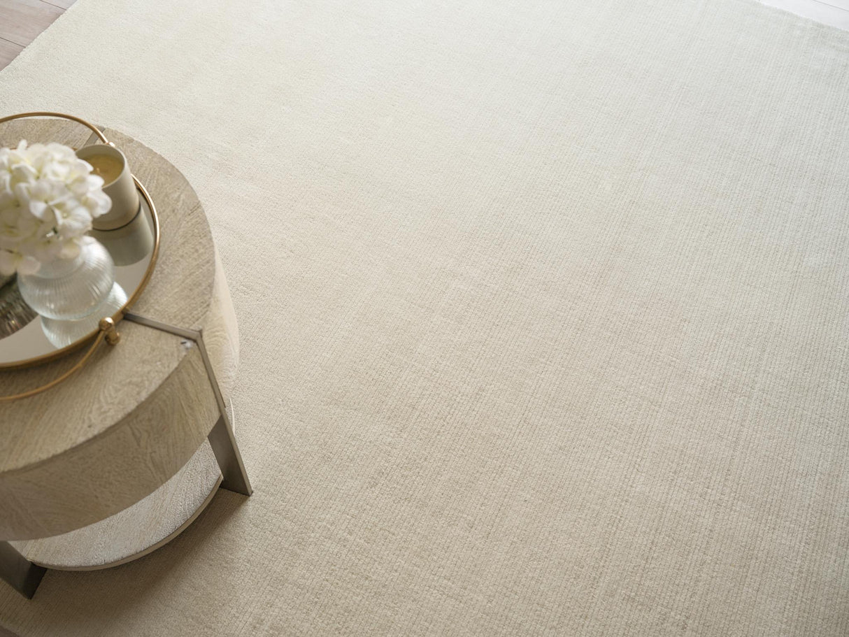 Exquisite Rugs Pavia Modern Handmade Silky Nylon in 6761 Beige 10' x 14' Area Rug