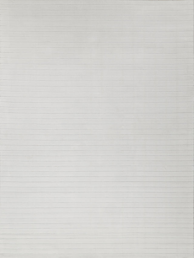 Exquisite Rugs Amani Modern Handmade Silky Nylon in 6763 White 4' x 5' Area Rug