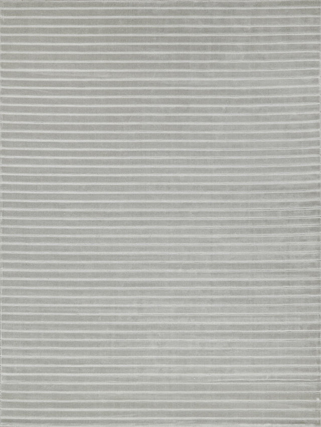 Exquisite Rugs Amani Modern Handmade Silky Nylon in 6764 Light Silver 2' x 3' Area Rug