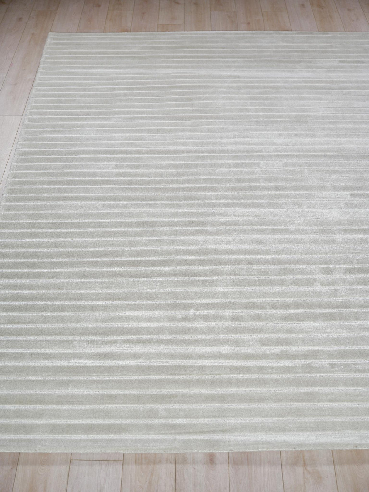 Exquisite Rugs Amani Modern Handmade Silky Nylon in 6764 Light Silver 2' x 3' Area Rug