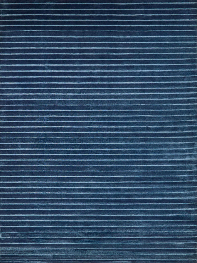 Exquisite Rugs Amani Modern Handmade Silky Nylon in 6765 Navy 2' x 3' Area Rug