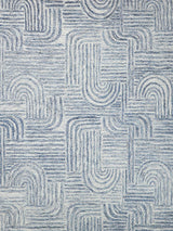 Exquisite Rugs Juno Handmade Hand-tufted New Zealand Wool on Canvas 6775 Blue/Ivory 15' x 20' Area Rug