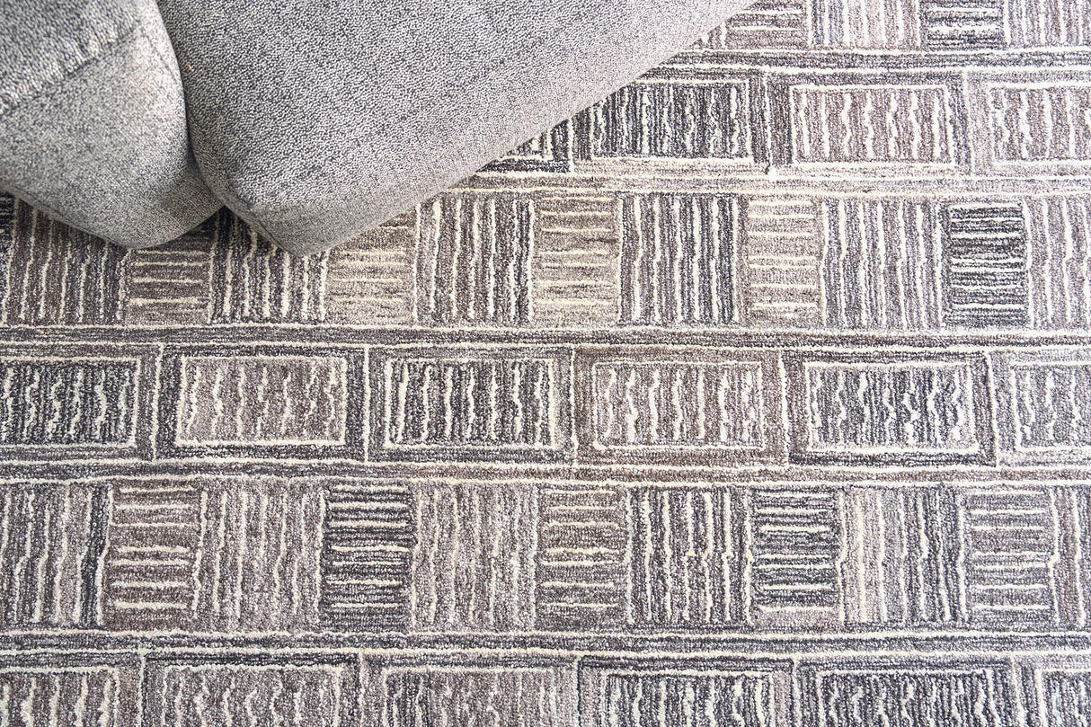 Exquisite Rugs Naturals Handmade Hand-tufted New Zealand Wool on Canvas 6777 Charcoal 2' x 3' Area Rug