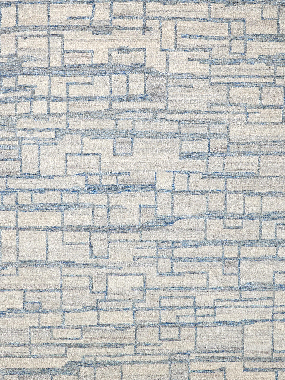 Exquisite Rugs Naturals Handmade Hand-tufted New Zealand Wool on Canvas 6780 Blue/Ivory 2' x 3' Area Rug