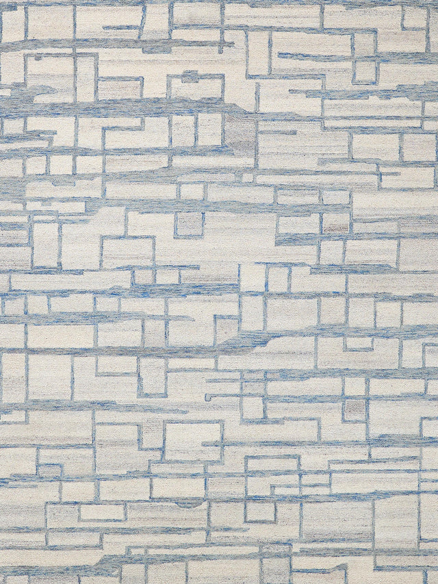 Exquisite Rugs Naturals Handmade Hand-tufted New Zealand Wool on Canvas 6780 Blue/Ivory 2' x 3' Area Rug