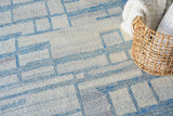 Exquisite Rugs Naturals Handmade Hand-tufted New Zealand Wool on Canvas 6780 Blue/Ivory 2' x 3' Area Rug