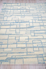 Exquisite Rugs Naturals Handmade Hand-tufted New Zealand Wool on Canvas 6780 Blue/Ivory 2' x 3' Area Rug