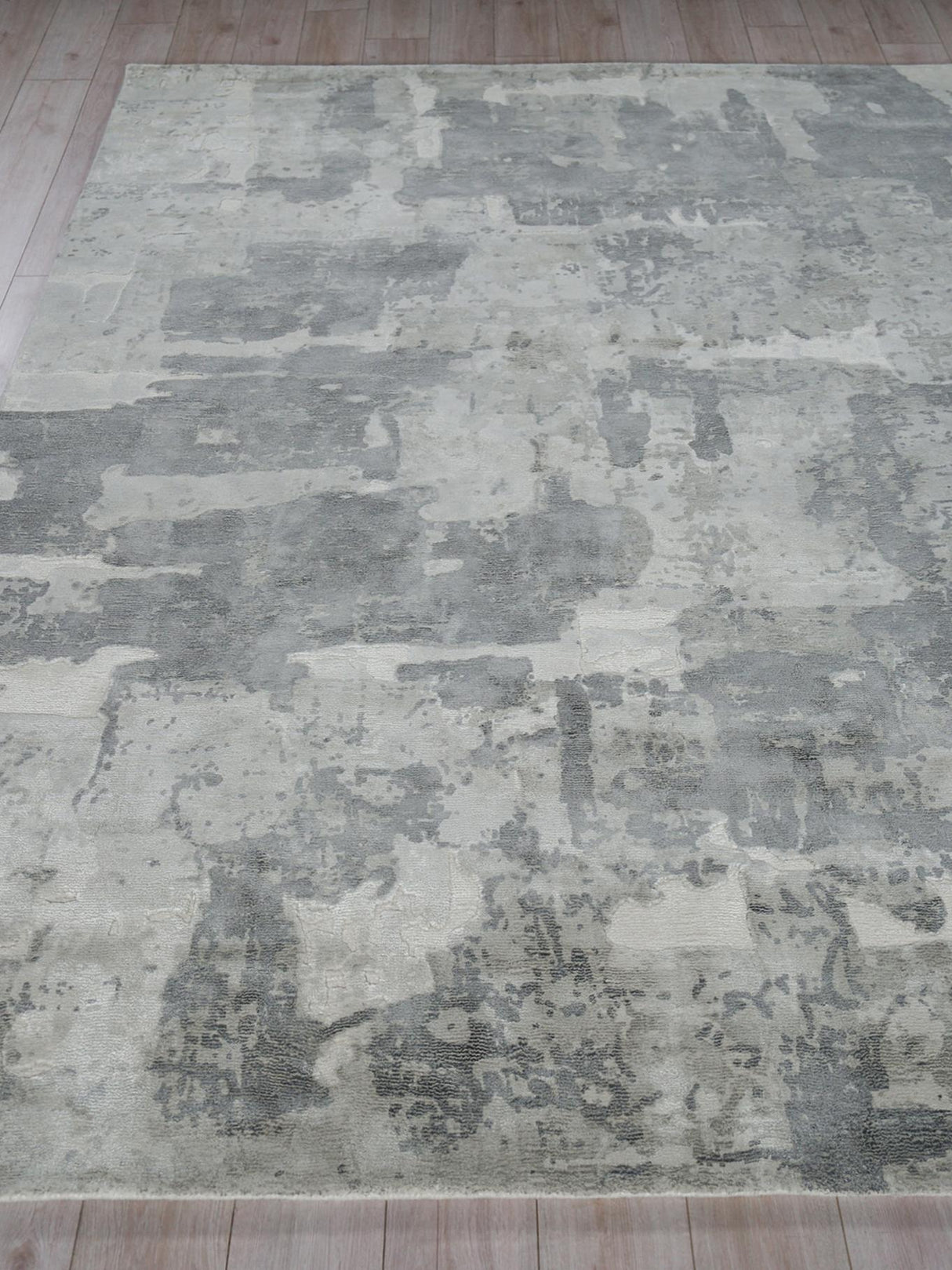 Exquisite Rugs Papyrus 6801 Gray Wool/Bamboo Silk handloomed 3' x 2' Area Rug
