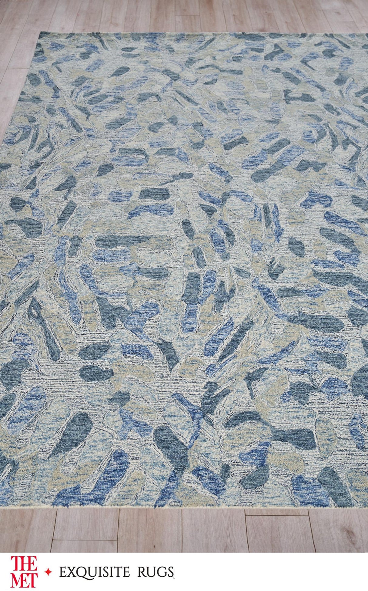 Exquisite Rugs The Met X Exquisite Rugs Botanica 6808 Blue/Ivory/Multi 2' x 3' Area Rug