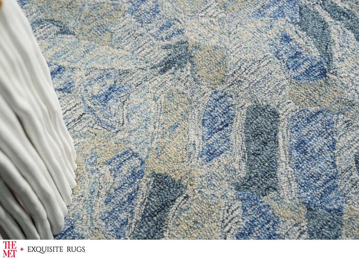 Exquisite Rugs The Met X Exquisite Rugs Botanica 6808 Blue/Ivory/Multi 2' x 3' Area Rug