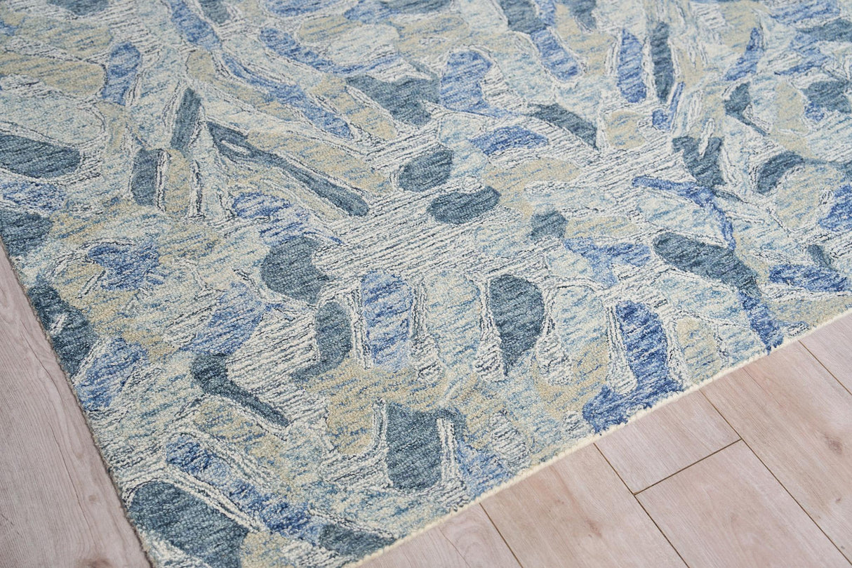 Exquisite Rugs Botanica 6808 Blue/Ivory/Multi New Zealand Wool hand-tufted 6' x 4' Area Rug