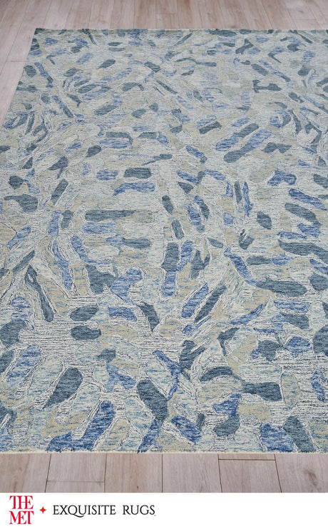 Exquisite Rugs The Met X Exquisite Rugs Botanica 6808 Blue/Ivory/Multi 4' x 6' Area Rug