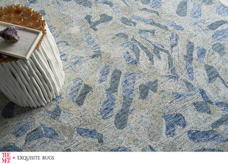 Exquisite Rugs The Met X Exquisite Rugs Botanica 6808 Blue/Ivory/Multi 4' x 6' Area Rug