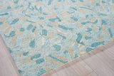 Exquisite Rugs Botanica 6809 Turquoise/Ivory/Multi New Zealand Wool hand-tufted 6' x 4' Area Rug