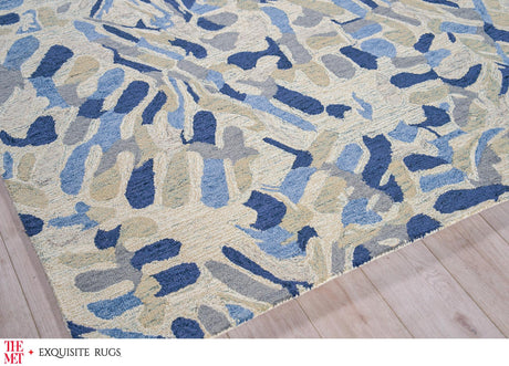 Exquisite Rugs The Met X Exquisite Rugs Botanica 6810 Navy/Ivory/Multi 2' x 3' Area Rug