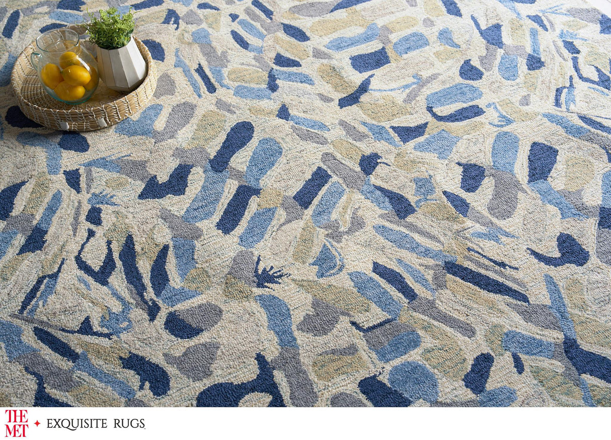 Exquisite Rugs The Met X Exquisite Rugs Botanica 6810 Navy/Ivory/Multi 4' x 6' Area Rug