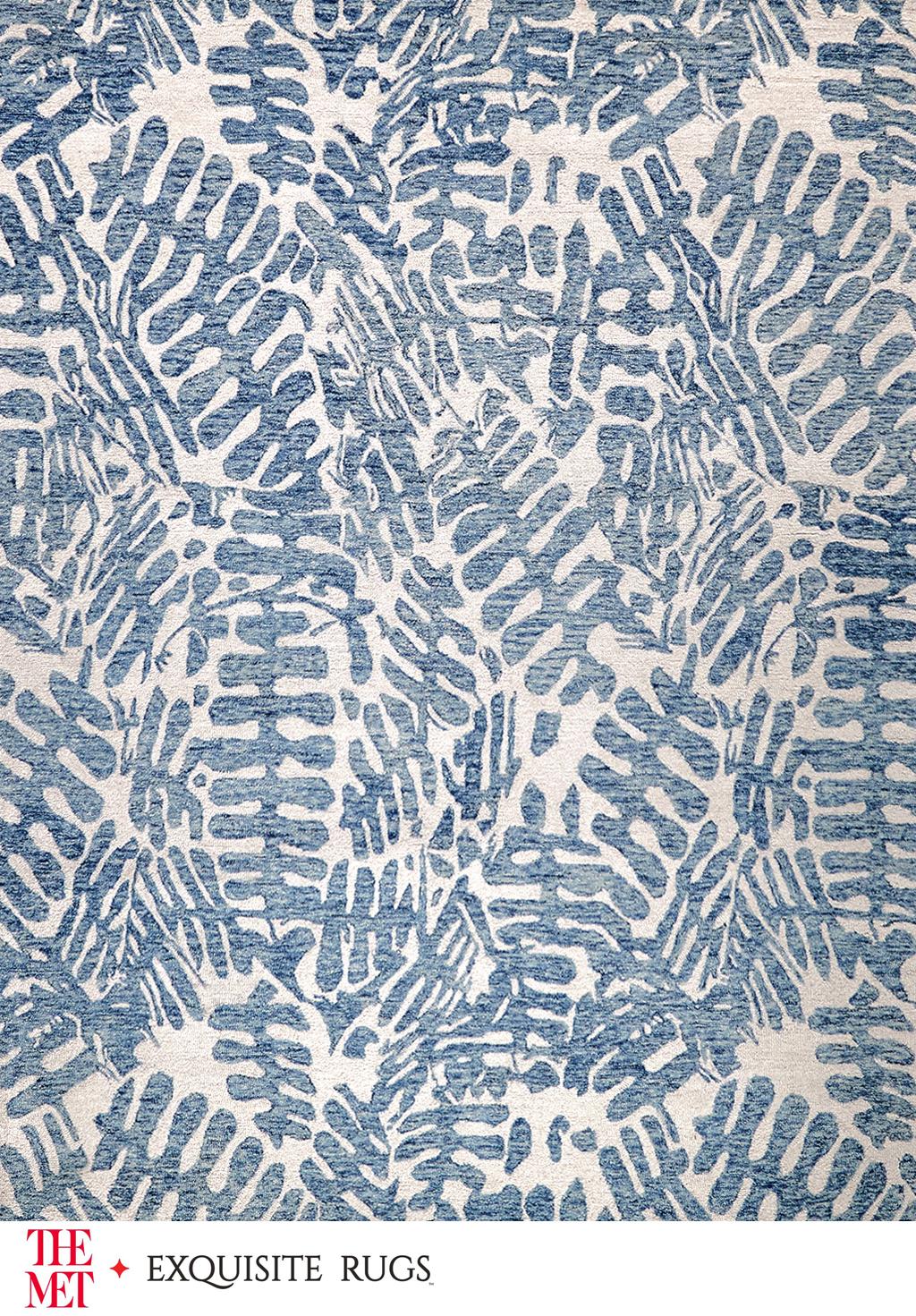 Exquisite Rugs The Met X Exquisite Rugs Botanica 6813 Blue/Ivory 2' x 3' Area Rug