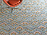 Exquisite Rugs Bargello Hand Tufted New Zealand Wool in 6814 Light Blue/Multi 10' x 14' Area Rug