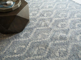 Exquisite Rugs Bargello Hand Tufted New Zealand Wool in 6815 Light Blue 6' x 9' Area Rug