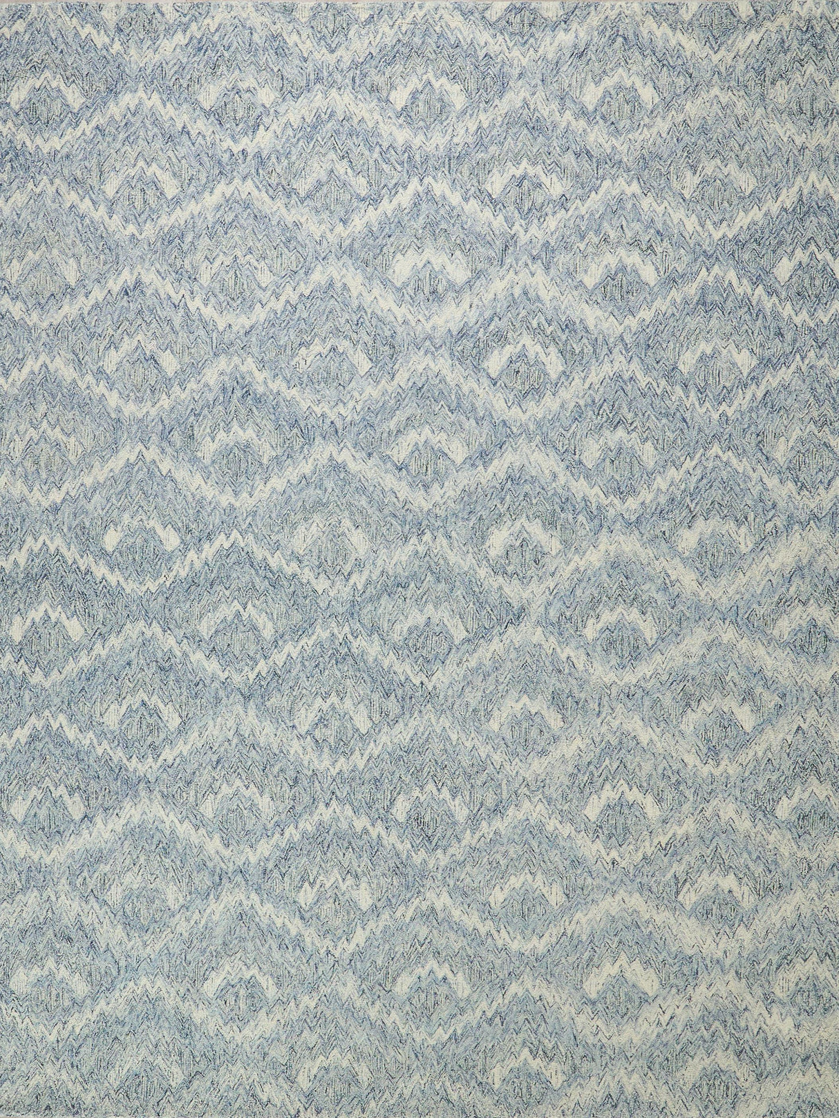 Exquisite Rugs Bargello Hand Tufted New Zealand Wool in 6815 Light Blue 8' x 10' Area Rug